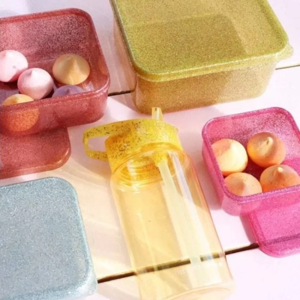Store Kidzsupplies A Lovely Little Company Lunch Box Set Glitter Gold Blush