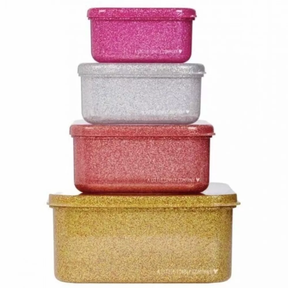 Store Kidzsupplies A Lovely Little Company Lunch Box Set Glitter Gold Blush
