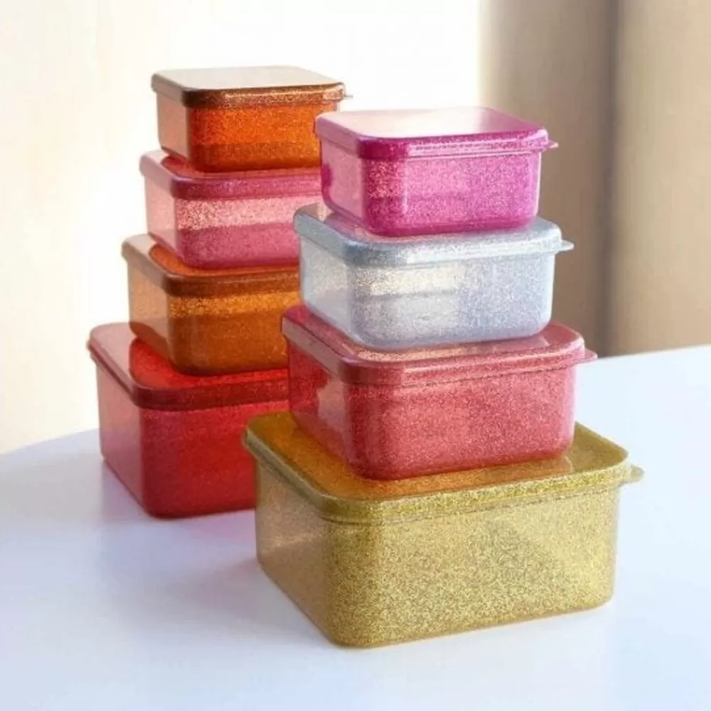 Store Kidzsupplies A Lovely Little Company Lunch Box Set Glitter Gold Blush