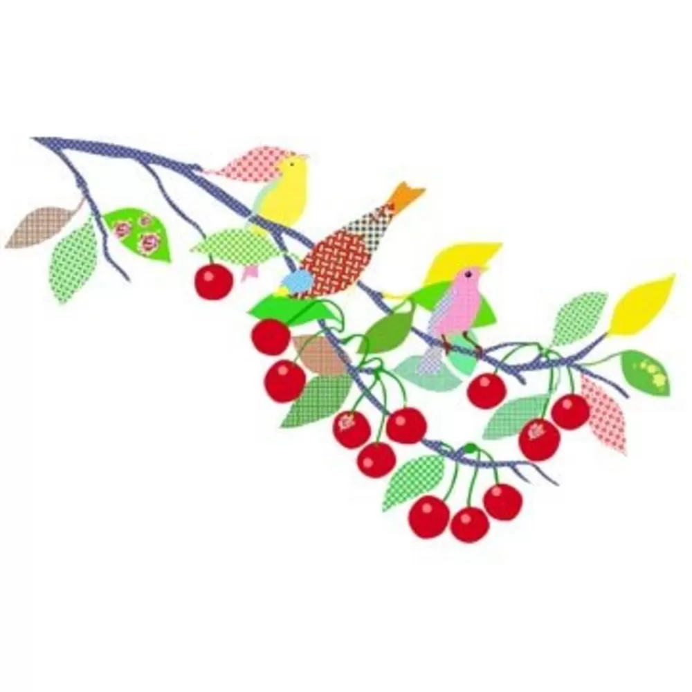 Sale Kidzsupplies Around The Wall Around The Wall Muursticker Tak Met Vogels En Kersen Cerisier