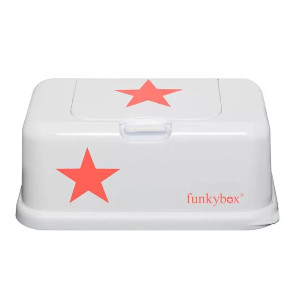 Discount Kidzsupplies Funkybox Funkybox Billendoekjes Bewaardoos Wit Met Neon Oranje Ster