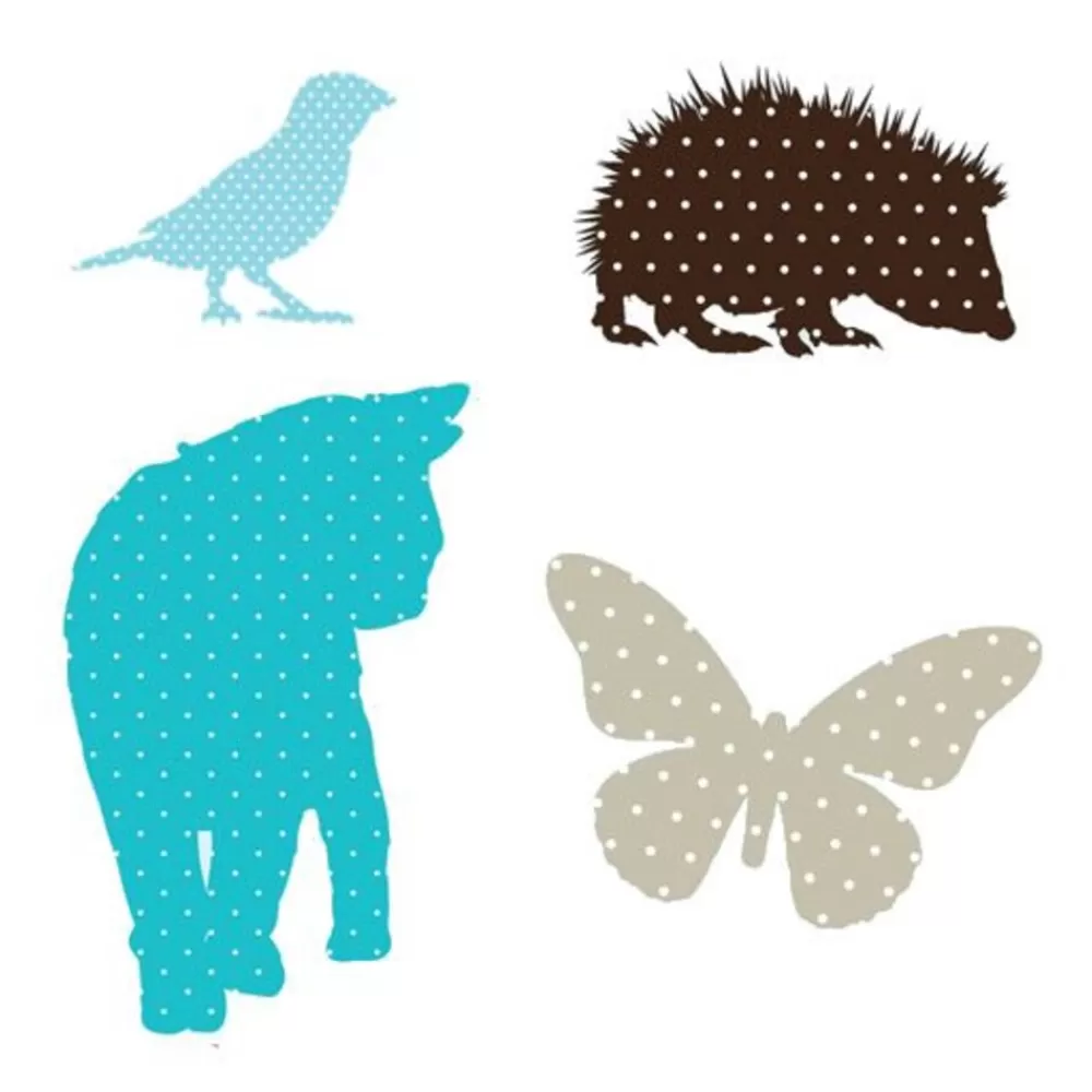 New Kidzsupplies Kek Amsterdam Kek Muursticker Fabric Friends Poes En Egel Blauw
