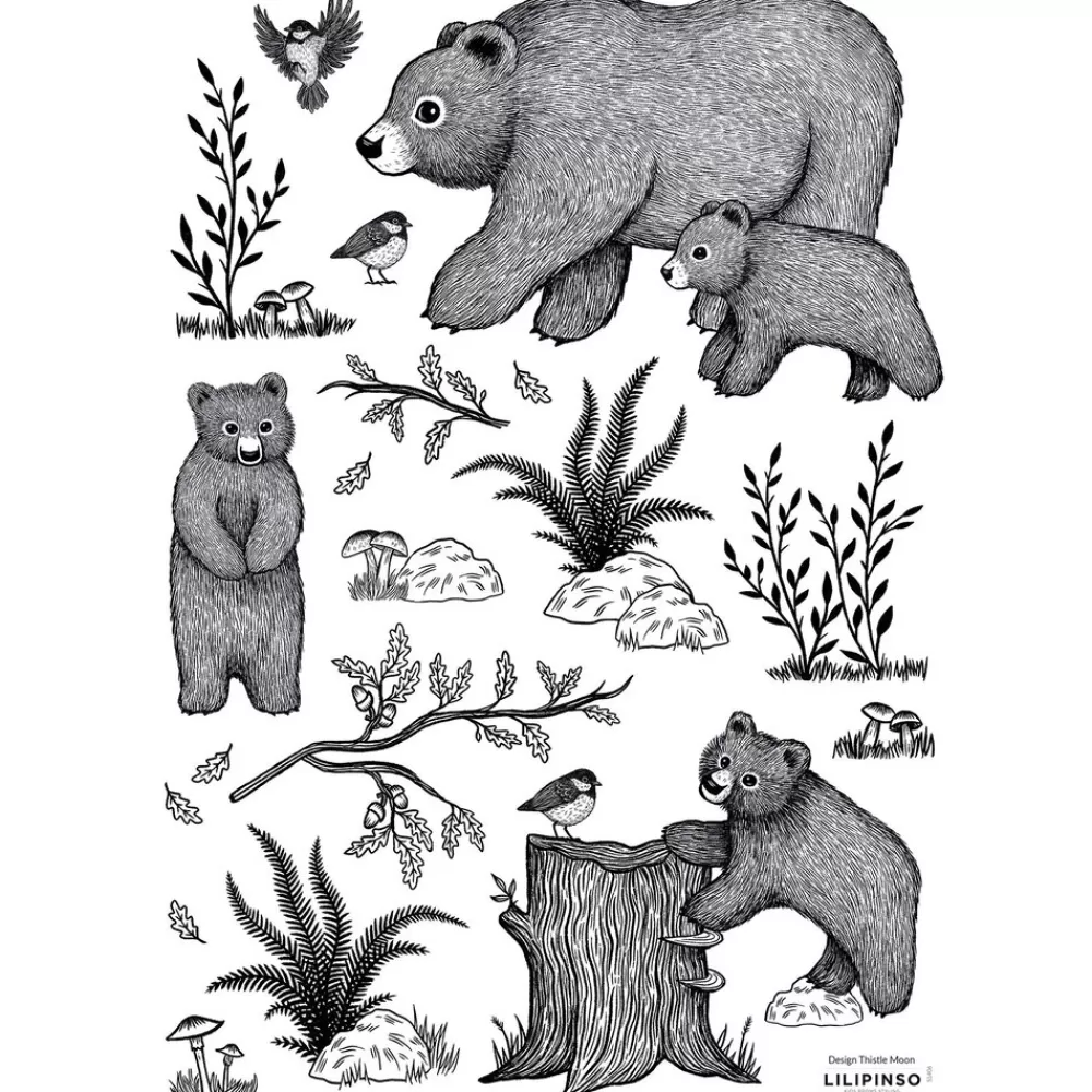 New Kidzsupplies Lilipinso Muursticker Babykamer Beren Ours Des Montagnes