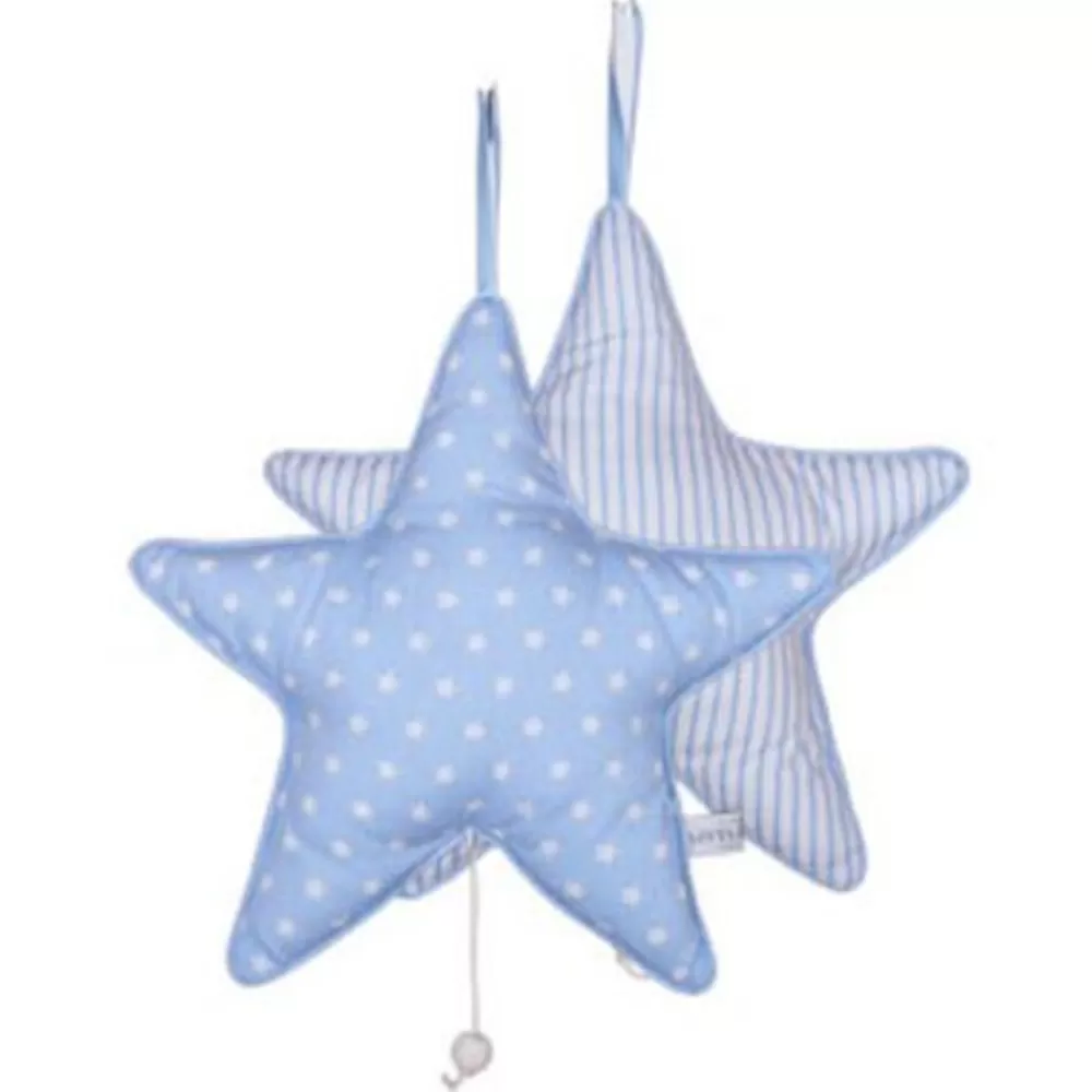 Hot Kidzsupplies Little Dutch Little Dutch Muziekdoosje Ster Lichtblauw Ster En Lichtblauwe Streep
