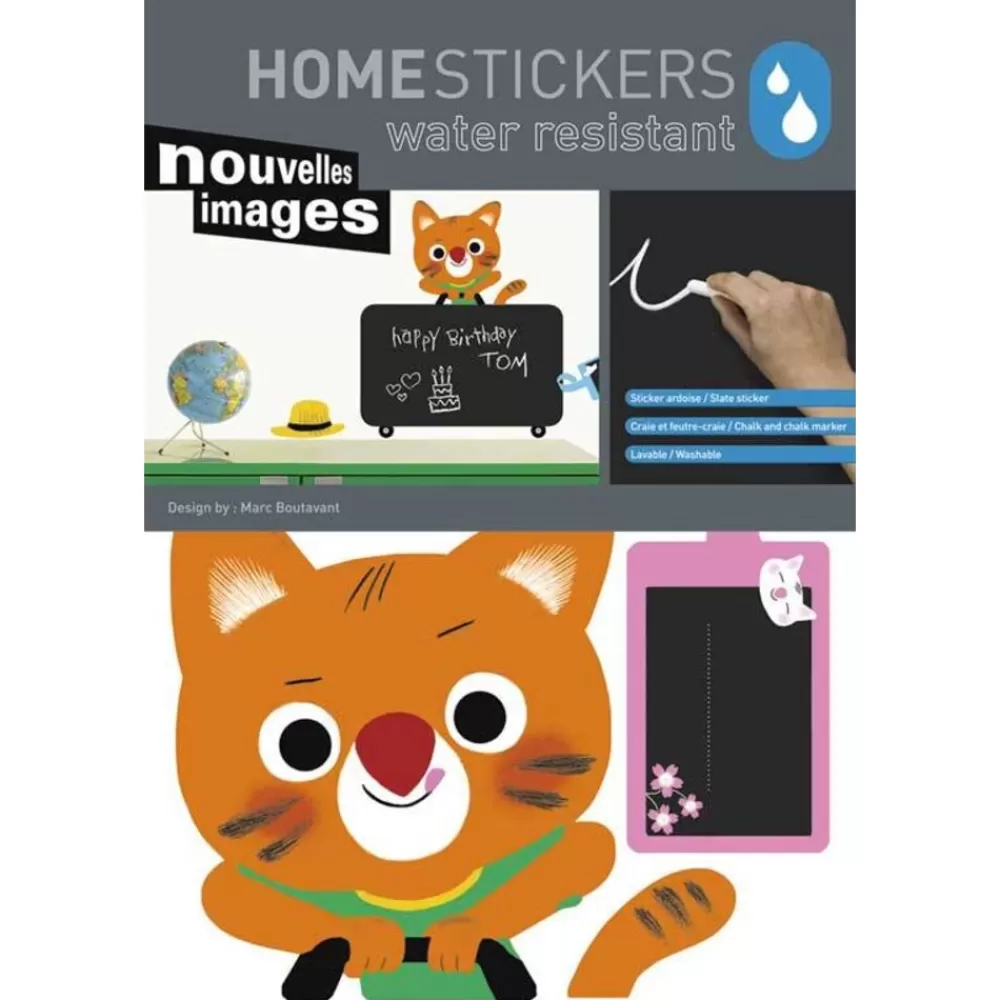 Fashion Kidzsupplies Nouvelles Images Nouvelles Images Muursticker Krijtbord Poes Op Reis