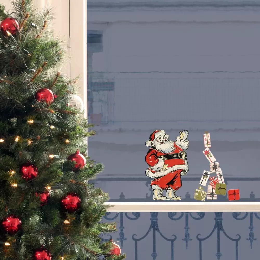 Shop Kidzsupplies Nouvelles Images Raamsticker Kerstman Vintage