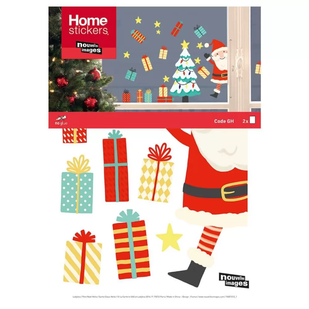 Shop Kidzsupplies Nouvelles Images Raamsticker Kerstman Vintage