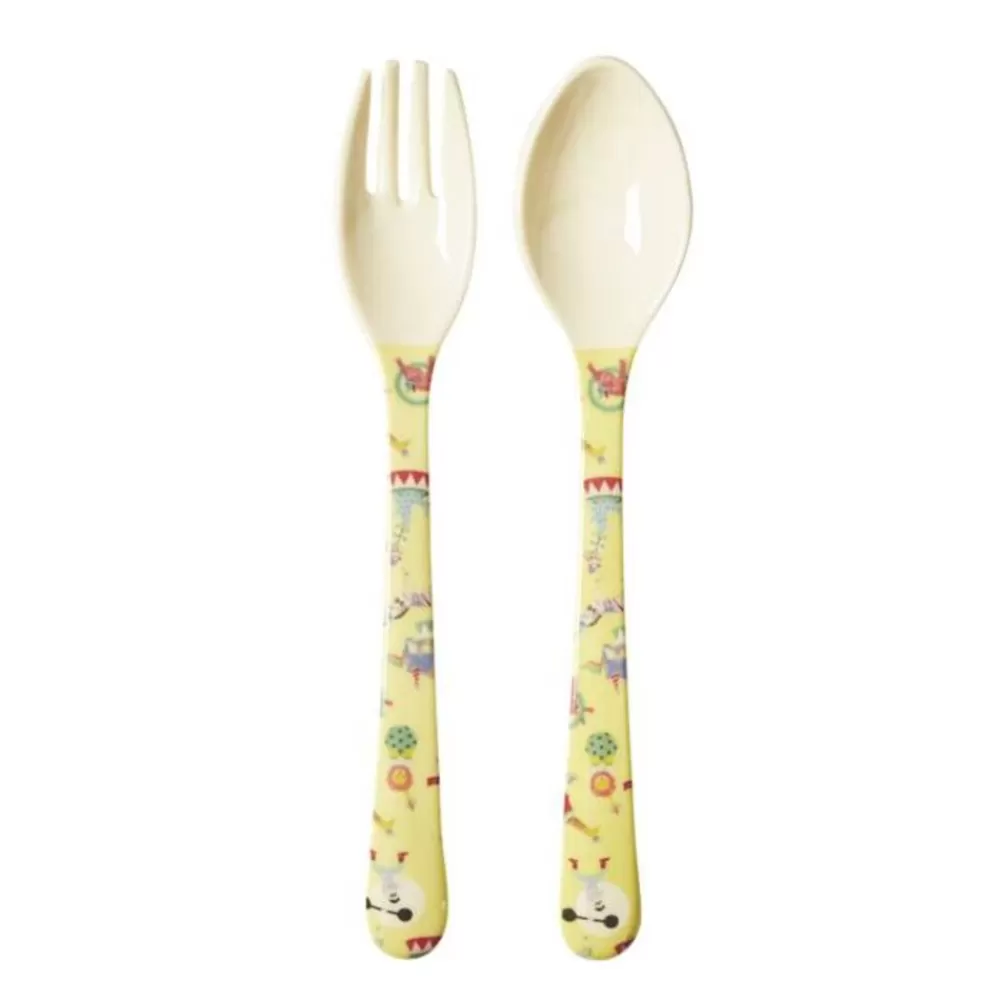 Online Kidzsupplies Rice Denmark Rice Melamine Vork En Lepel Circus Boy